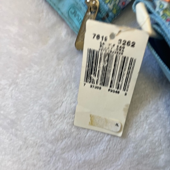 Vintage LeSportsac Blue Floral Nylon Crossbody Saddle Bag NWT USA - Picture 5 of 13